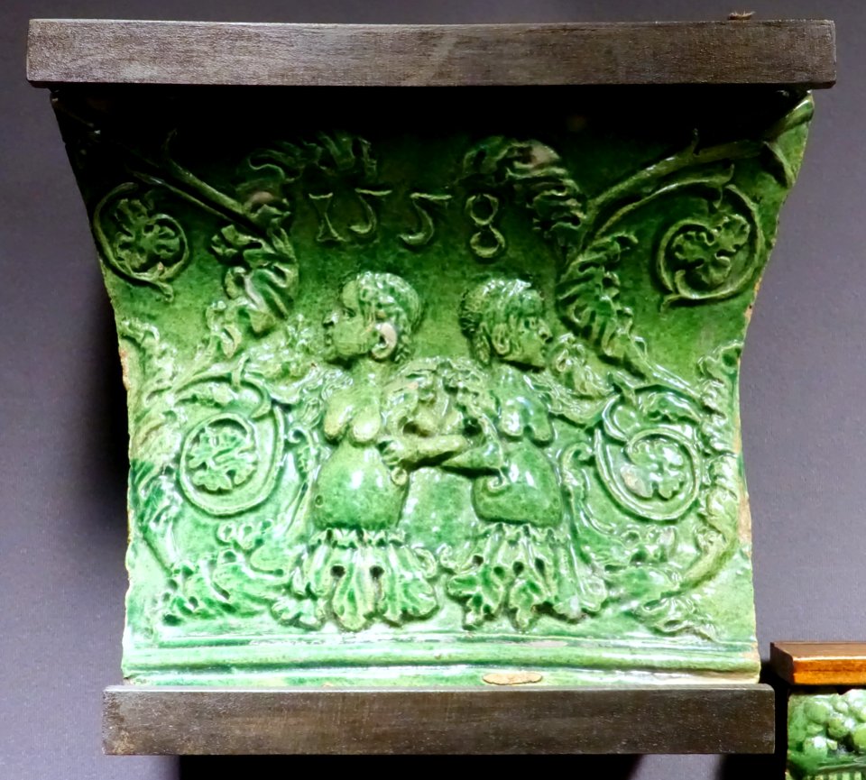 Frieze tile, Germany, 1558, ceramic - Museum of Anthropology, University of British Columbia - DSC09153