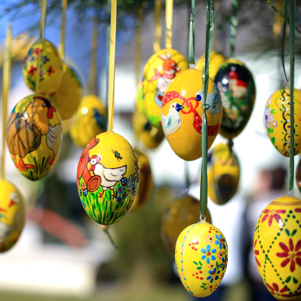 Easter egg painting colorful egg