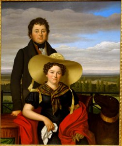 Friedrich Philipp and Albertine Magdalene Girsch, by Gotthelf Leberecht Glaeser, 1825, oil on canvas - Hessisches Landesmuseum Darmstadt - Darmstadt, Germany - DSC01200