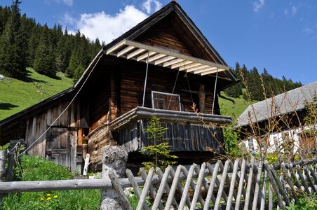 Alpine mountain farm nature