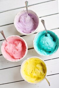 Cake decorating pastels colorful photo