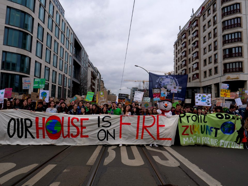 Front of the FridaysForFuture demonstration Berlin 29-03-2019 22