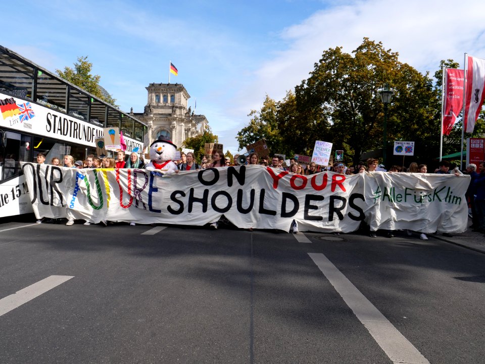 Front of the 3rd Global Climate Strike Berlin FridaysForFuture demonstration 69