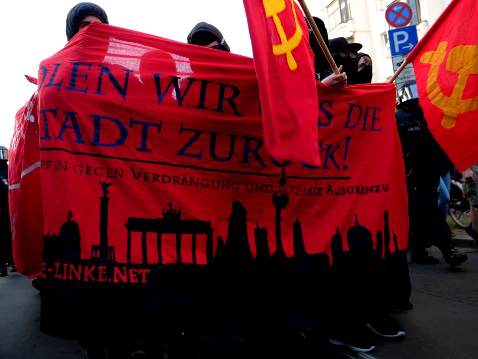 Front banner of the revolutionary 1st may demonstration Berlin 2019 25
