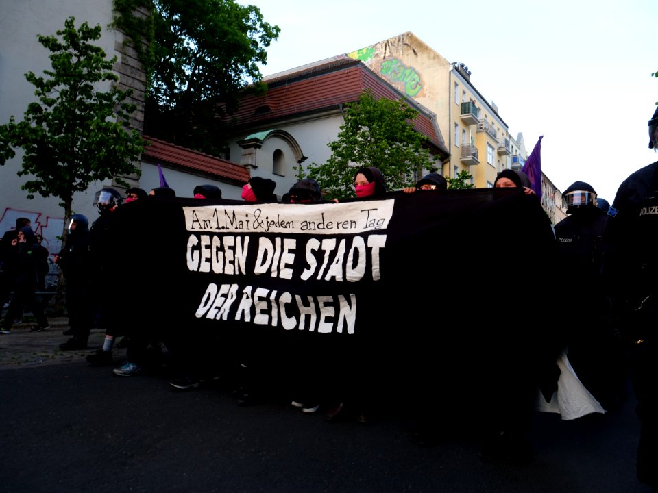 Front banner of the revolutionary 1st may demonstration Berlin 2019 22
