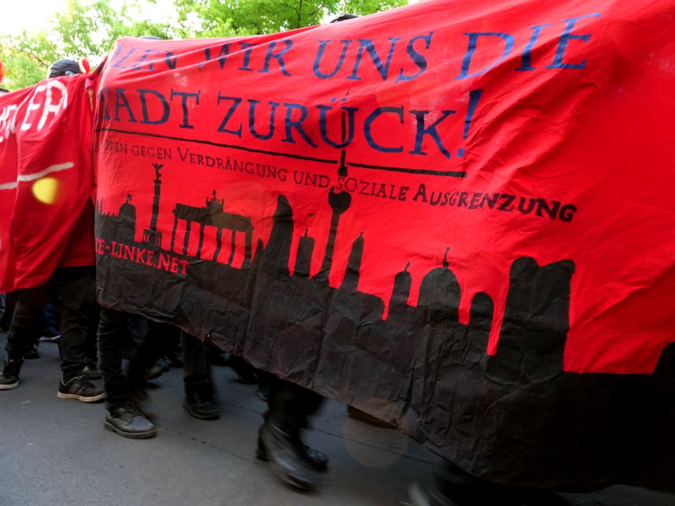 Front banner of the revolutionary 1st may demonstration Berlin 2019 10