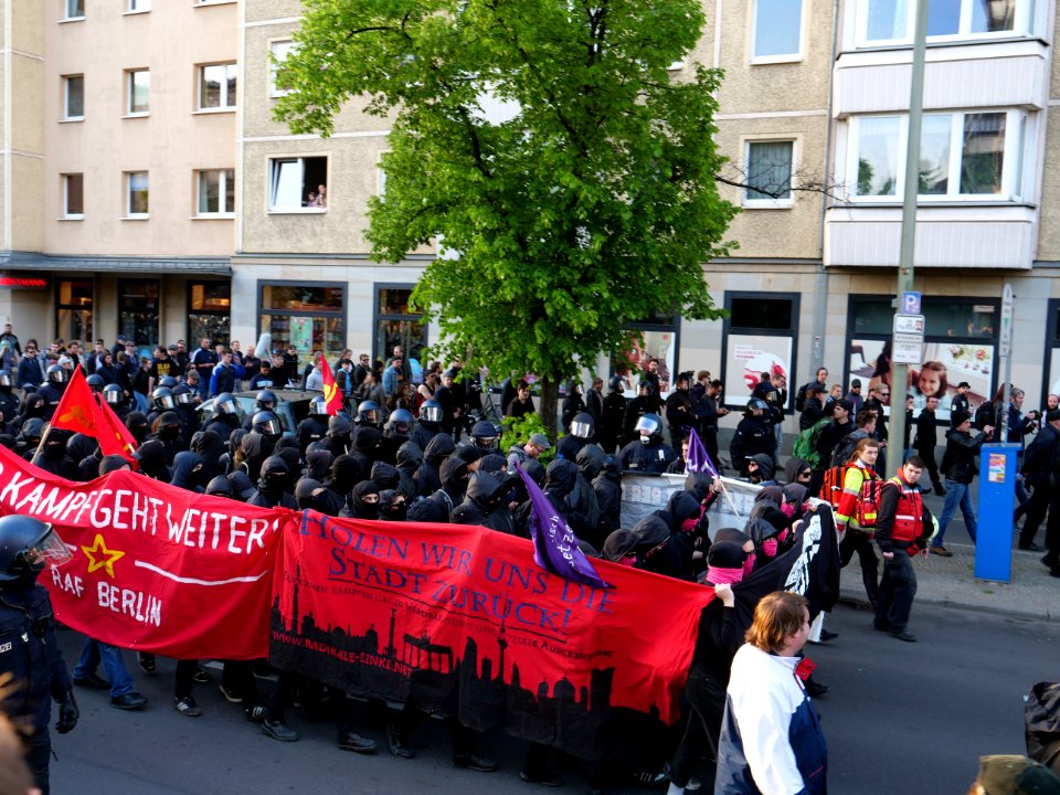 Front banner of the revolutionary 1st may demonstration Berlin 2019 17