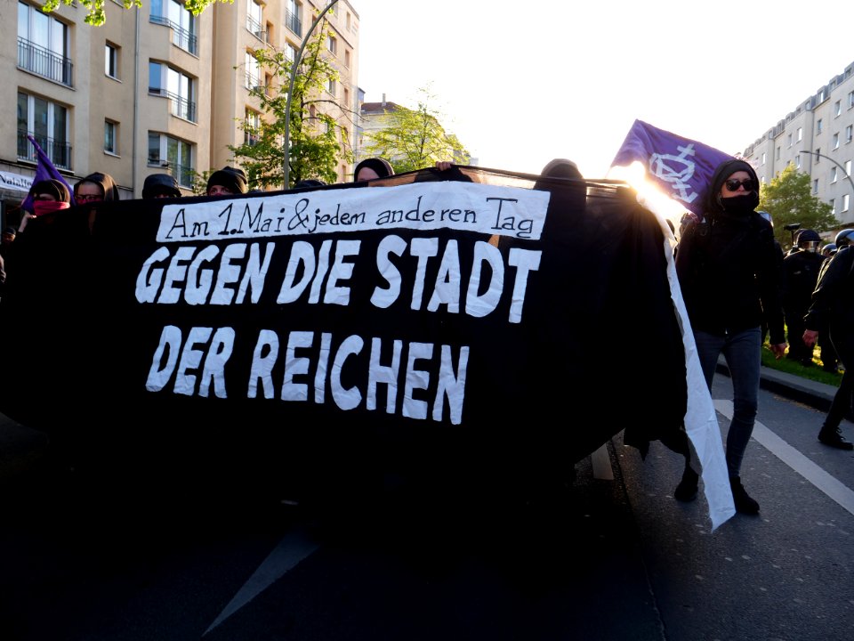 Front banner of the revolutionary 1st may demonstration Berlin 2019 14