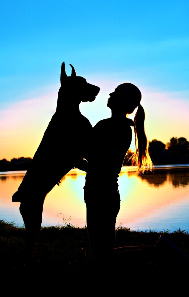 Silhouette sunrise love