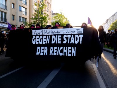Front banner of the revolutionary 1st may demonstration Berlin 2019 13