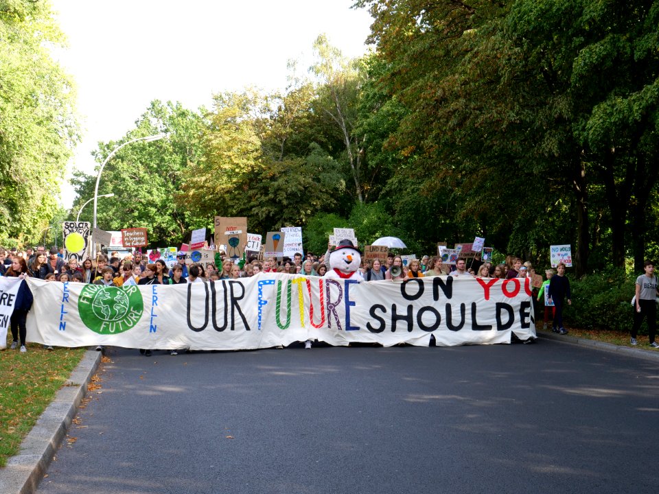 Front of the 3rd Global Climate Strike Berlin FridaysForFuture demonstration 85