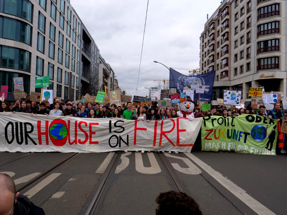 Front of the FridaysForFuture demonstration Berlin 29-03-2019 24