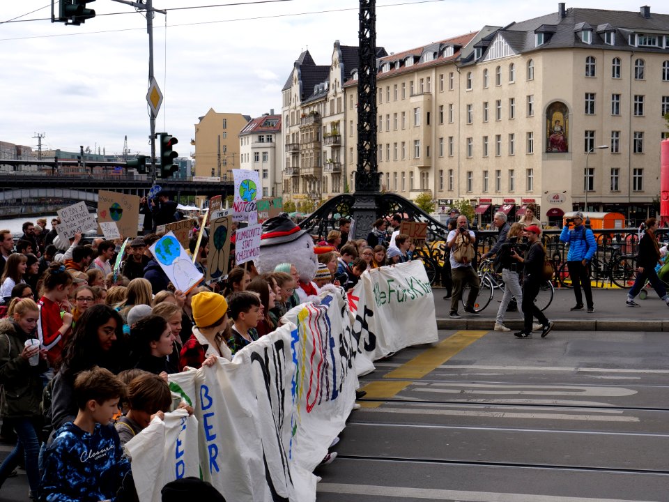 Front of the 3rd Global Climate Strike Berlin FridaysForFuture demonstration 24