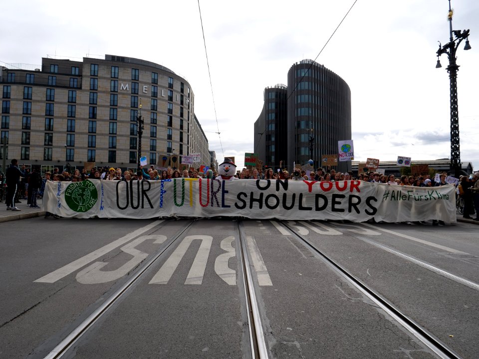 Front of the 3rd Global Climate Strike Berlin FridaysForFuture demonstration 25