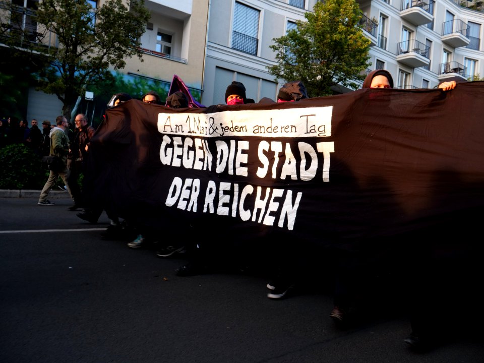 Front banner of the revolutionary 1st may demonstration Berlin 2019 19