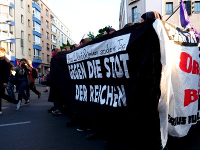Front banner of the revolutionary 1st may demonstration Berlin 2019 15