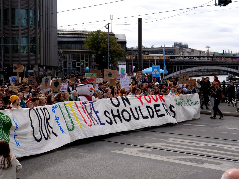 Front of the 3rd Global Climate Strike Berlin FridaysForFuture demonstration 20