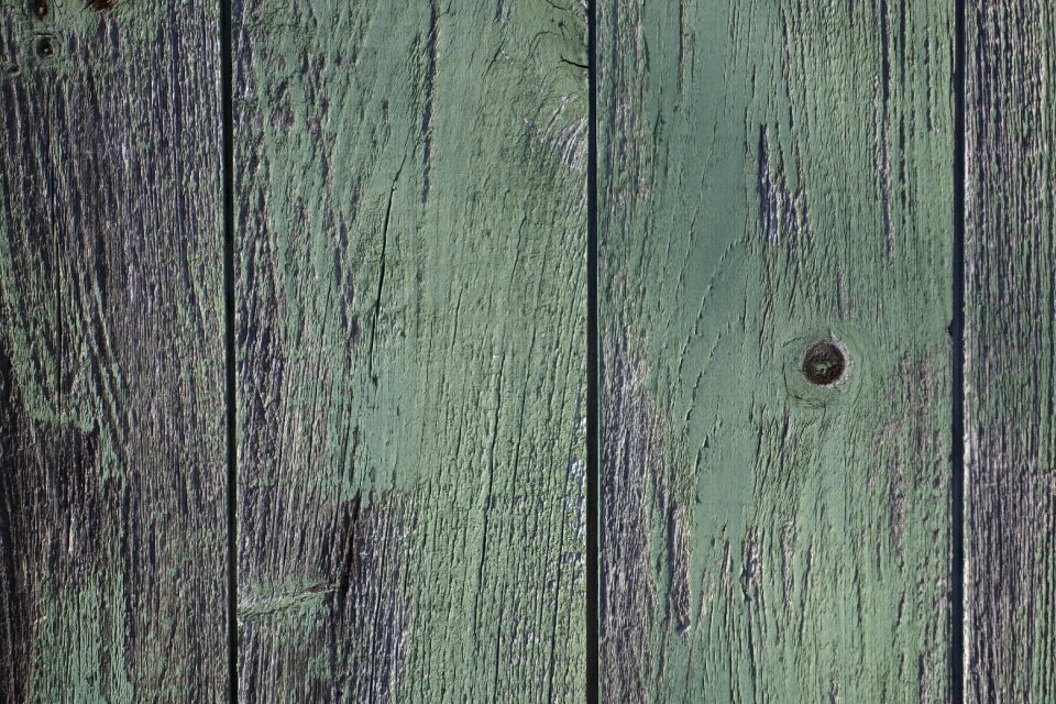 Green wooden weathered