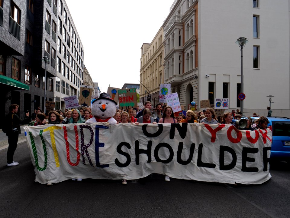 Front of the 3rd Global Climate Strike Berlin FridaysForFuture demonstration 13