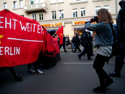 Front banner of the revolutionary 1st may demonstration Berlin 2019 27