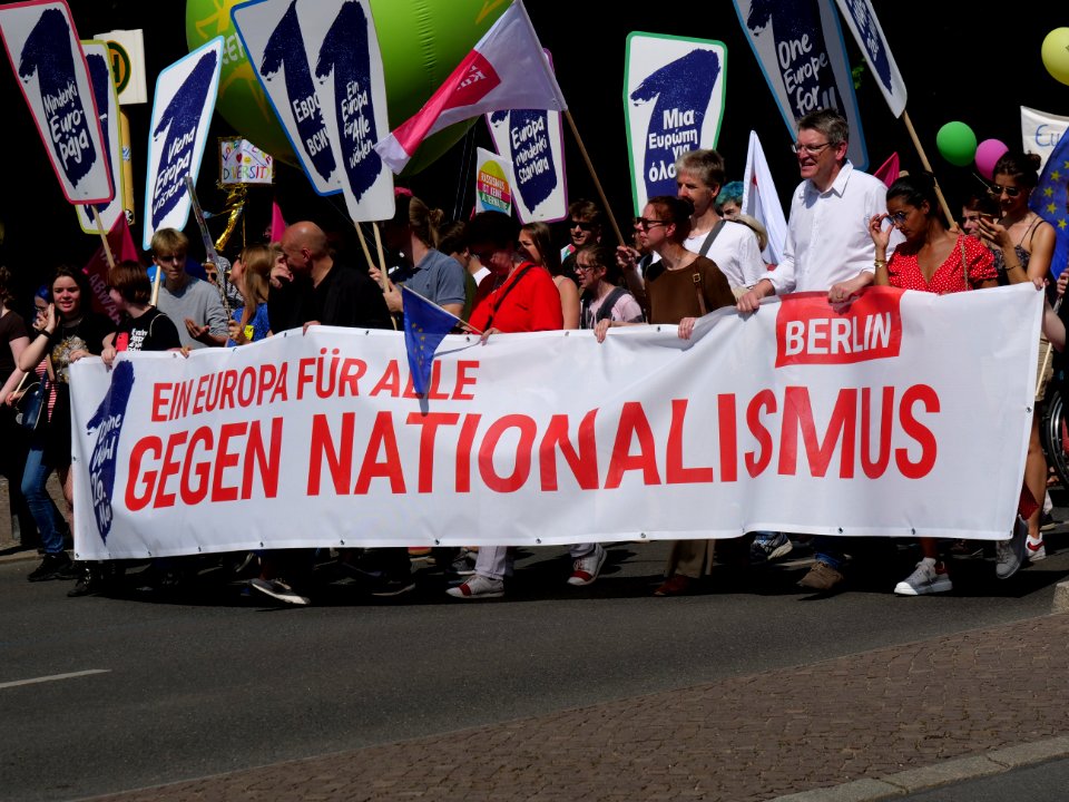 Front of the 1Europafüralle demonstration Berlin 42