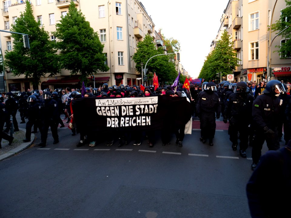 Front banner of the revolutionary 1st may demonstration Berlin 2019 23