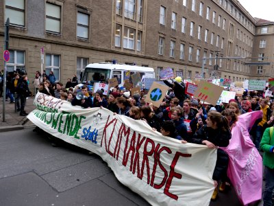 Front banner of the FridaysForFuture demonstration Berlin 15-03-2019 22