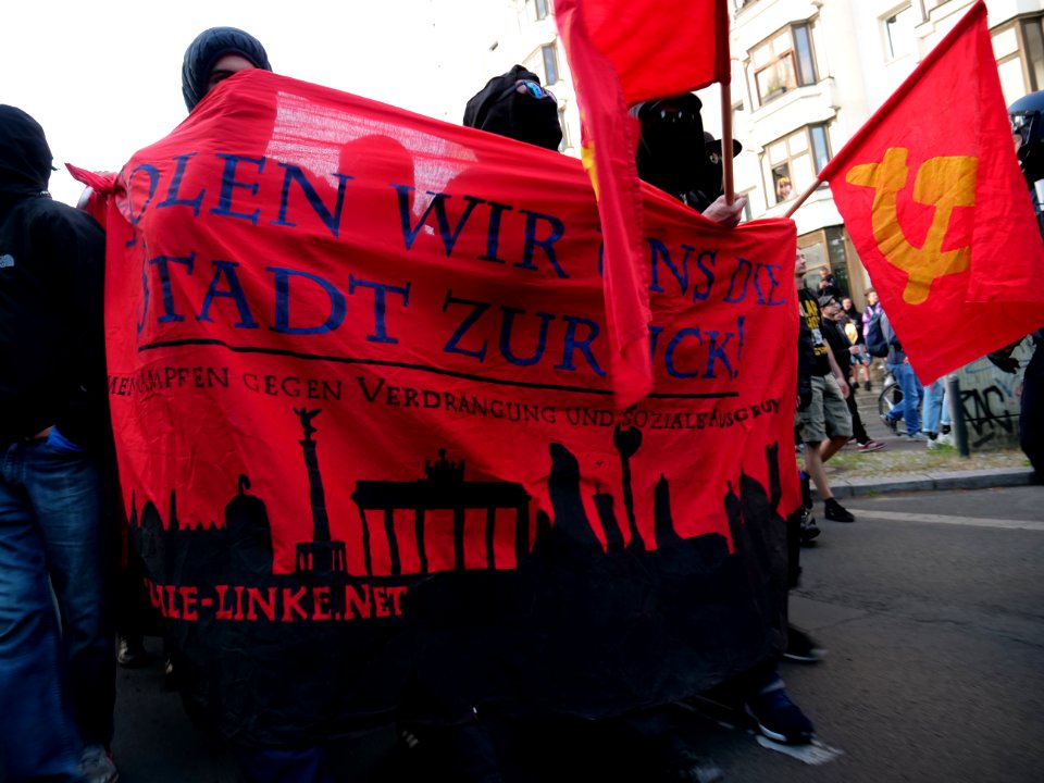 Front banner of the revolutionary 1st may demonstration Berlin 2019 26