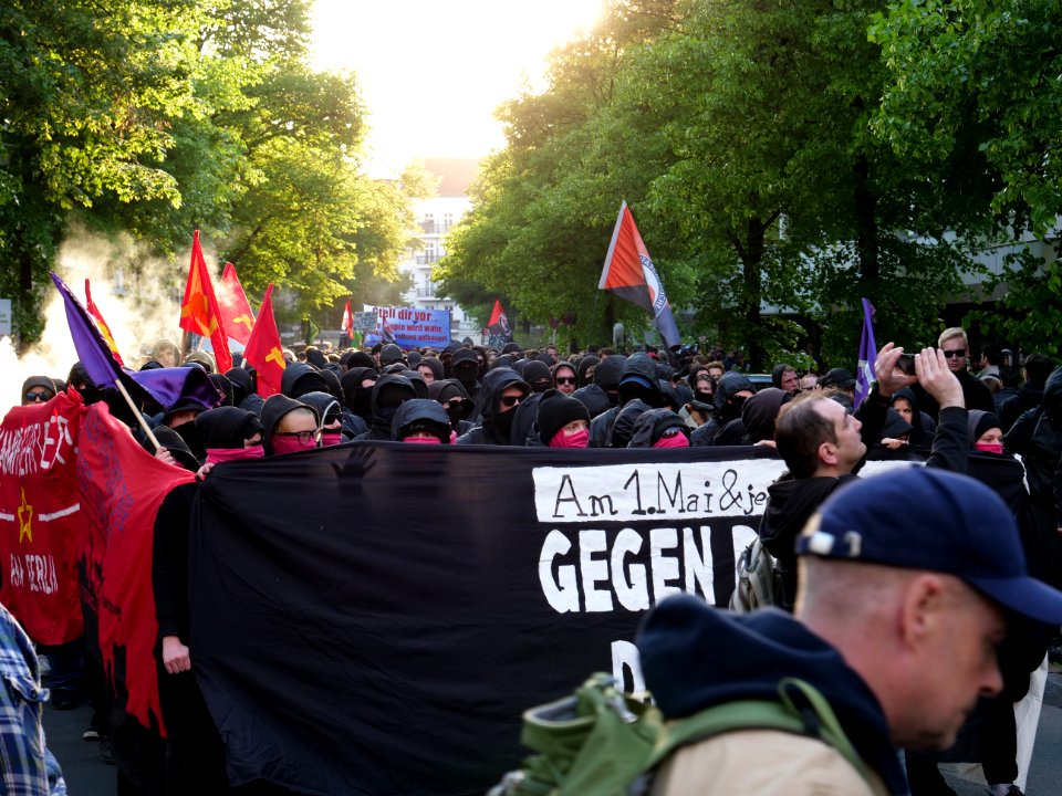 Front banner of the revolutionary 1st may demonstration Berlin 2019 12