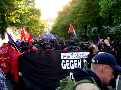 Front banner of the revolutionary 1st may demonstration Berlin 2019 12