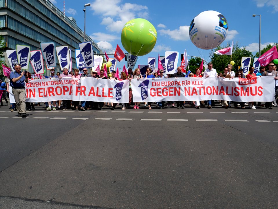 Front of the 1Europafüralle demonstration Berlin 31