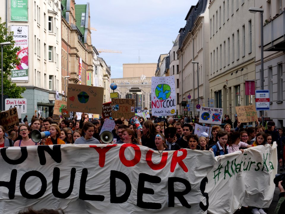 Front of the 3rd Global Climate Strike Berlin FridaysForFuture demonstration 45