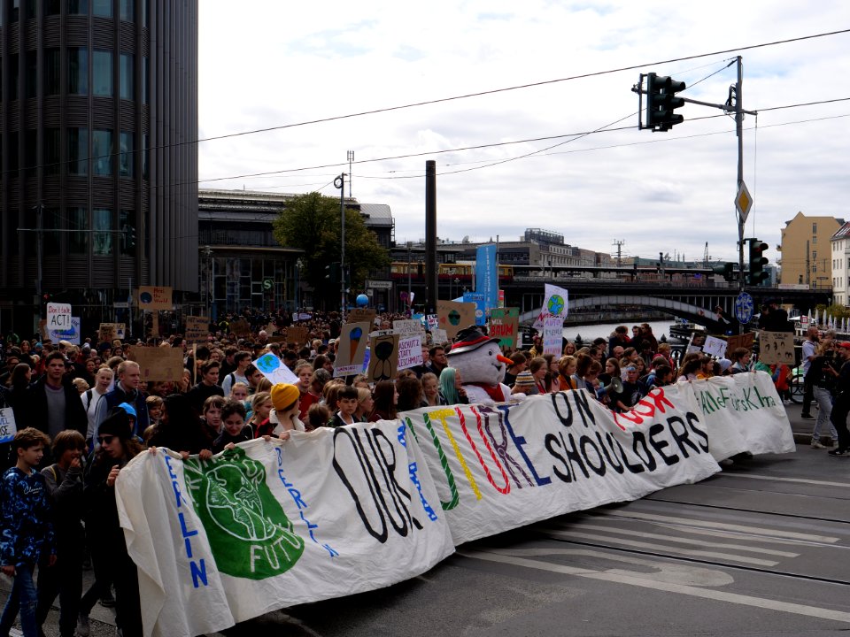 Front of the 3rd Global Climate Strike Berlin FridaysForFuture demonstration 23
