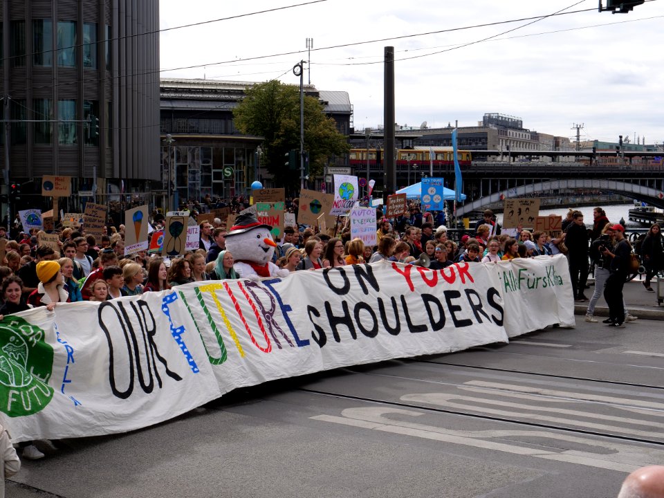 Front of the 3rd Global Climate Strike Berlin FridaysForFuture demonstration 21