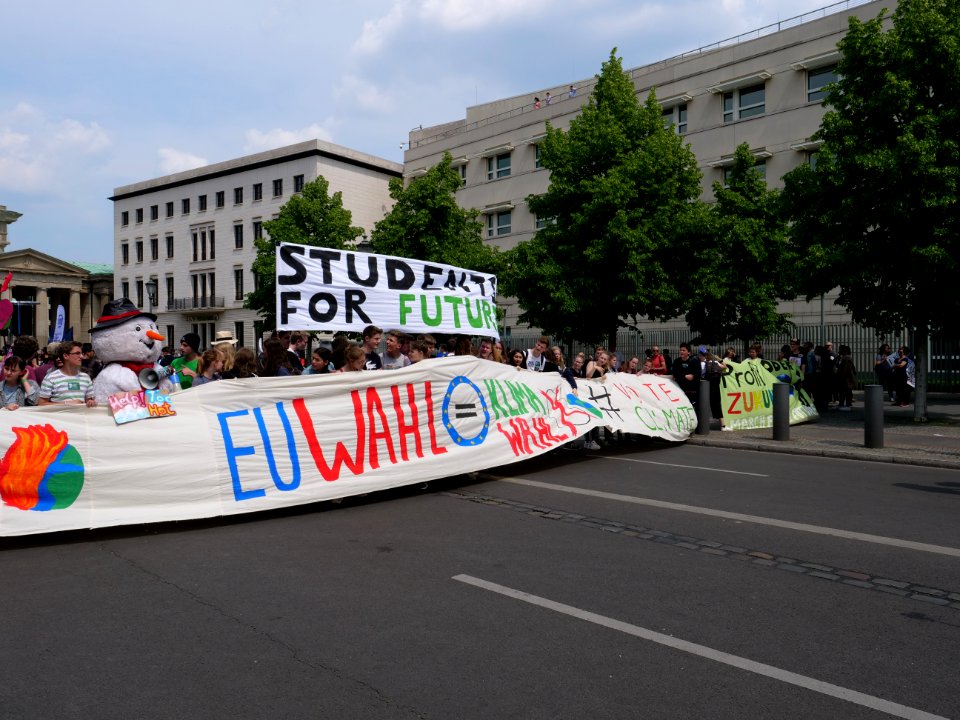 Front of the FridaysForFuture protest Berlin 24-05-2019 01