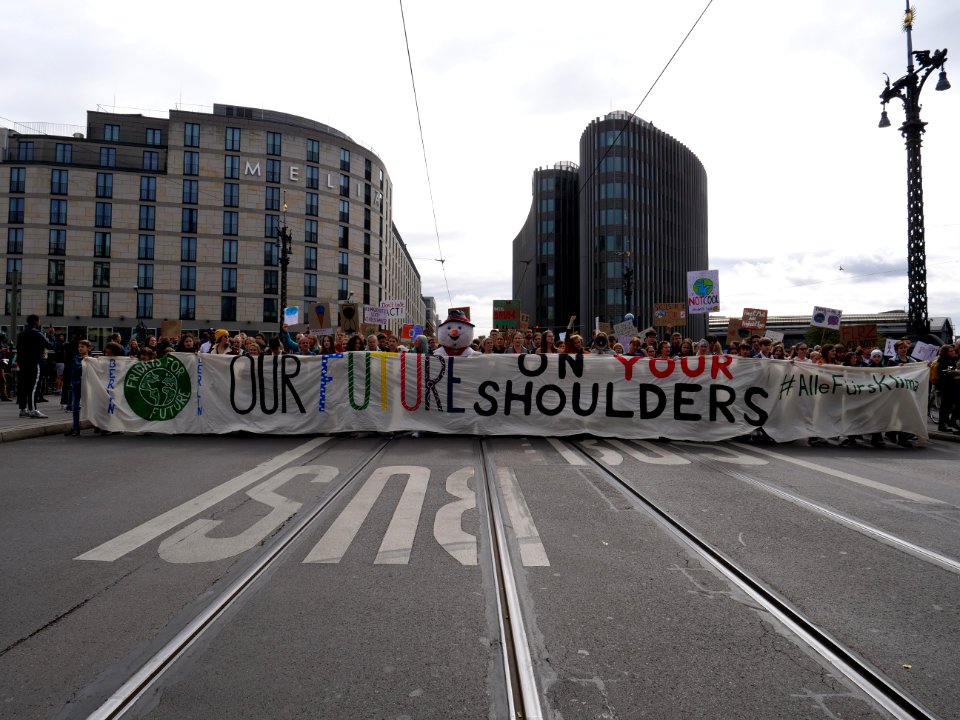 Front of the 3rd Global Climate Strike Berlin FridaysForFuture demonstration 26