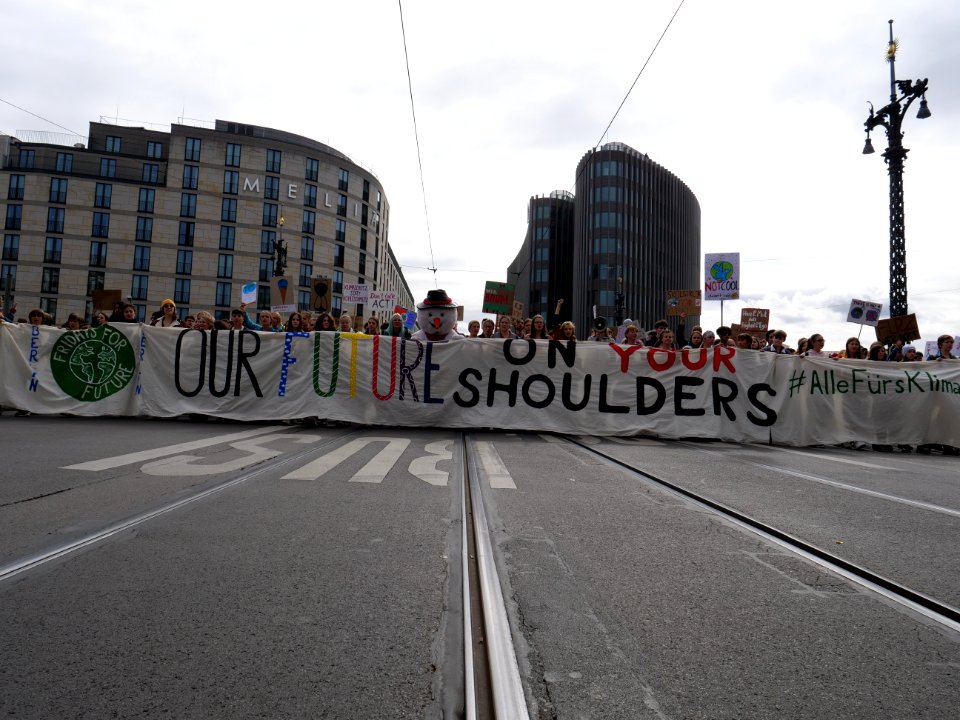 Front of the 3rd Global Climate Strike Berlin FridaysForFuture demonstration 28