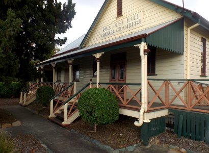 Front of Pine River Shires Hall at Strathpine, Queensland
