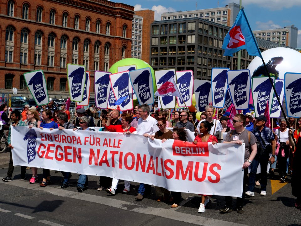 Front of the 1Europafüralle demonstration Berlin 21