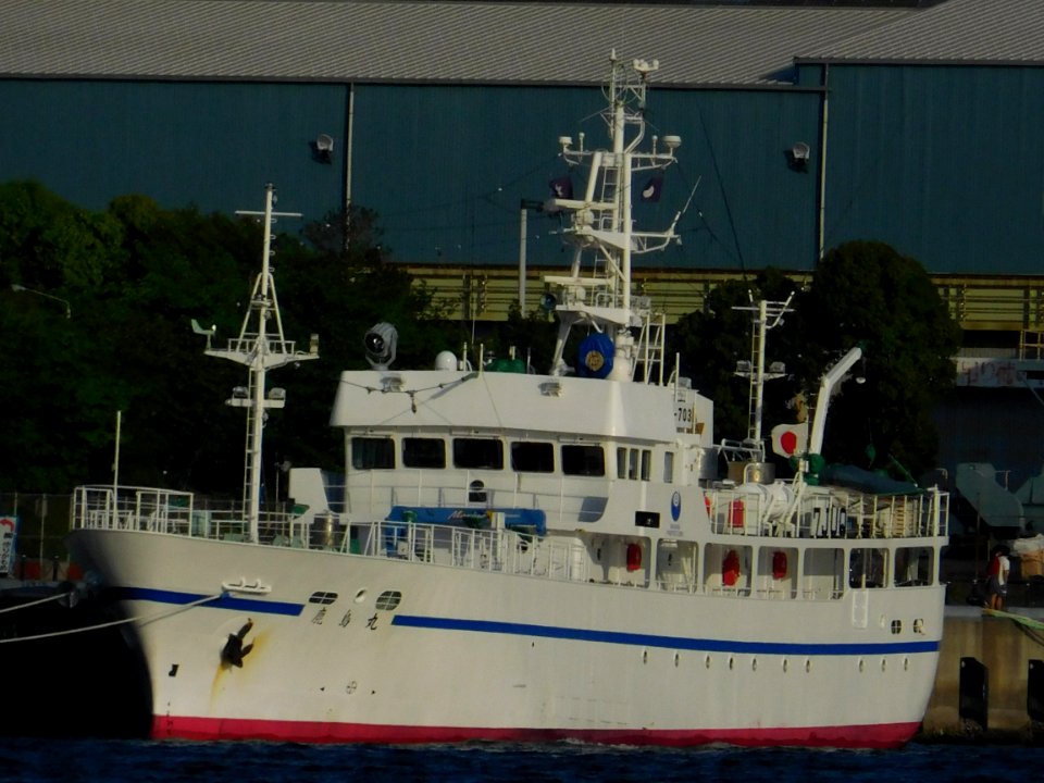 Front view of Kashima maru,Training ship of Ibaraki Prefectural ocean Senior High School