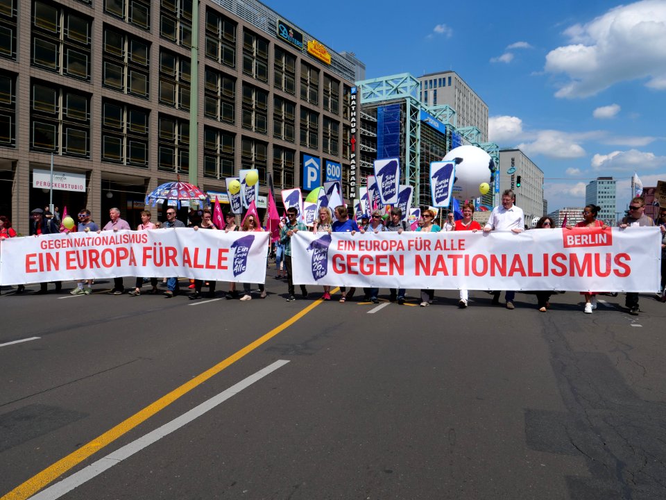 Front of the 1Europafüralle demonstration Berlin 13