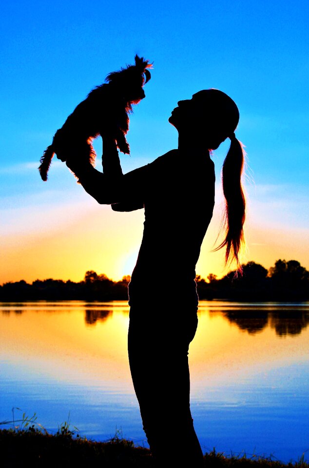 Silhouette sunrise love