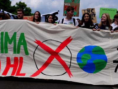 Front of the FridaysForFuture protest Berlin 24-05-2019 10