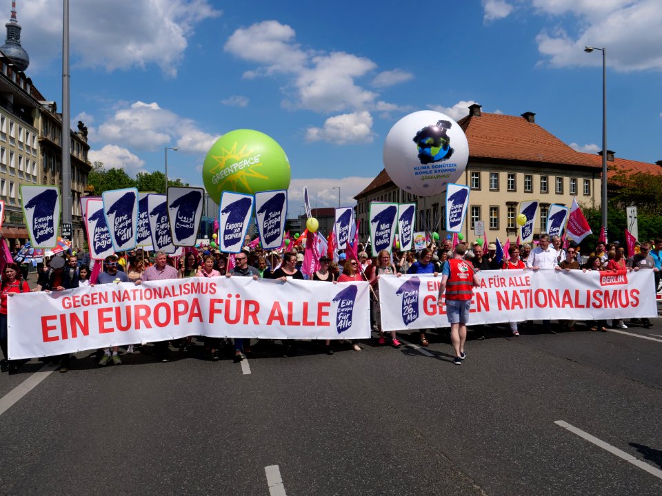 Front of the 1Europafüralle demonstration Berlin 28