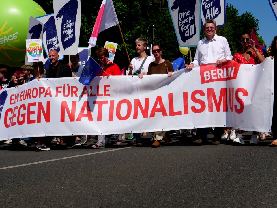 Front of the 1Europafüralle demonstration Berlin 43