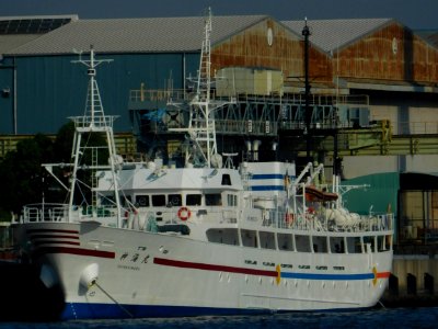 Front view of Shinkai-Maru IV the training vessel of Shimane Prefecture