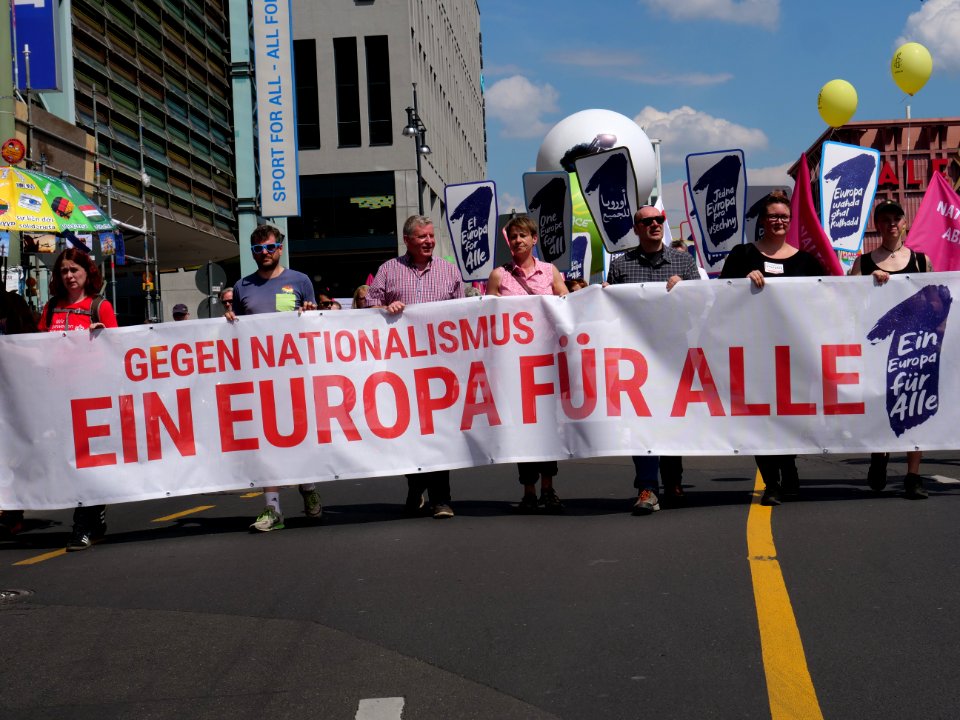Front of the 1Europafüralle demonstration Berlin 11