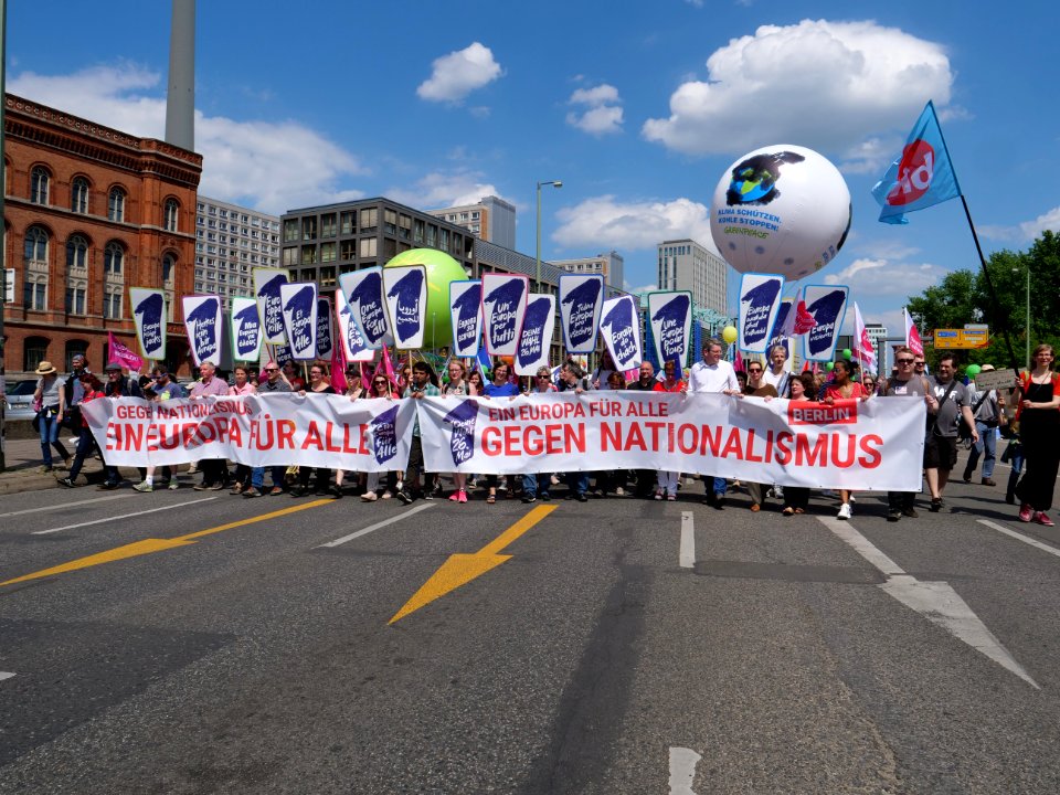 Front of the 1Europafüralle demonstration Berlin 20