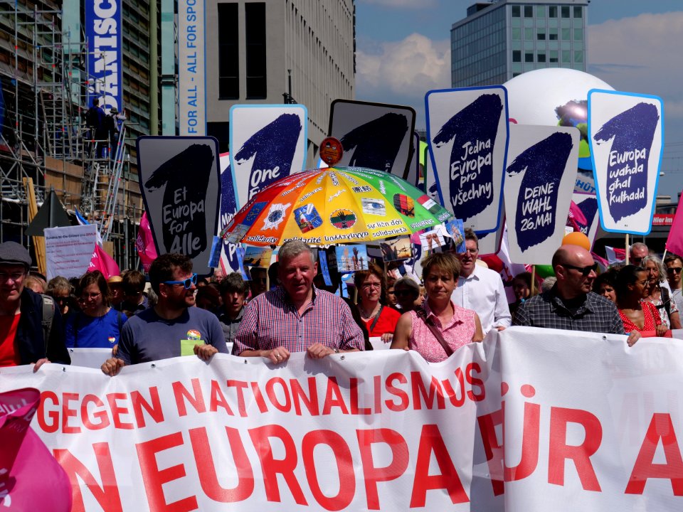 Front of the 1Europafüralle demonstration Berlin 12