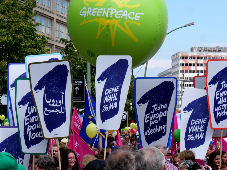 Front of the 1Europafüralle demonstration Berlin 04
